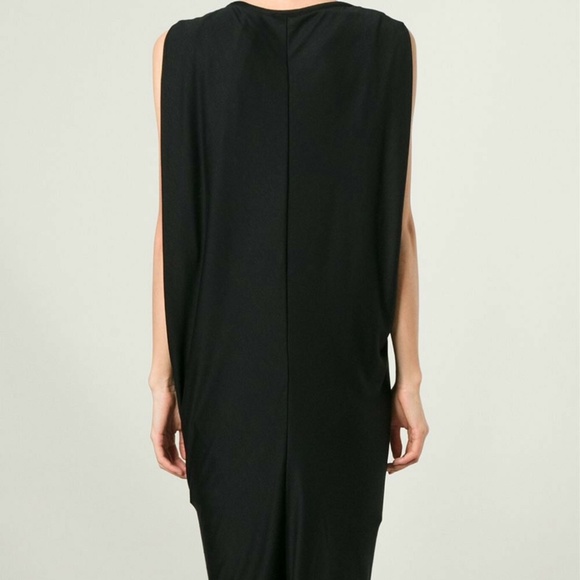 HELMUT LANG Sync Jersey Drape Dress Black XS S - Picture 3 of 5